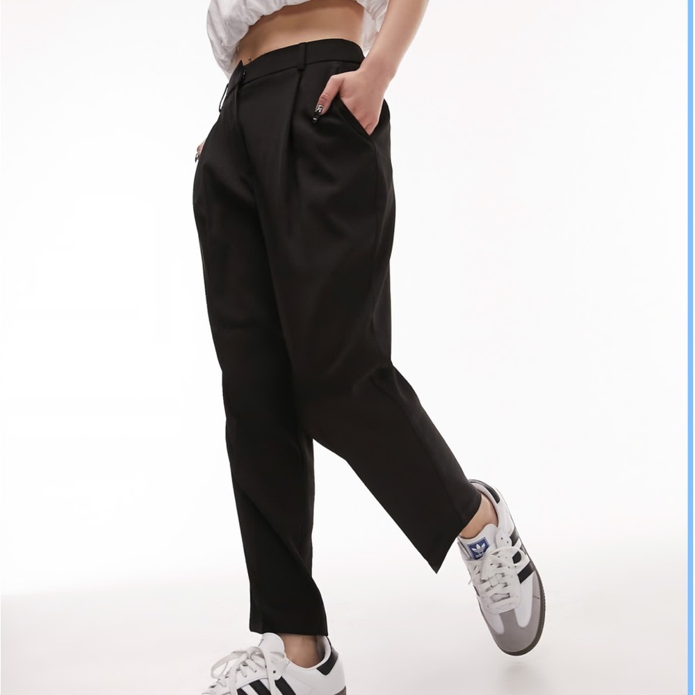 Topshop Petite Classic Black Crop Trousers